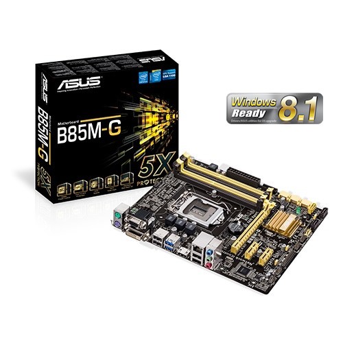 Asus B85M-G Intel B85 mATX Haswell 1150 4DDR3 USB3 DVI/HDMI