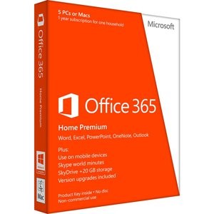Micosoft Office 365 Home Premium 1 Year Subscription Medialess