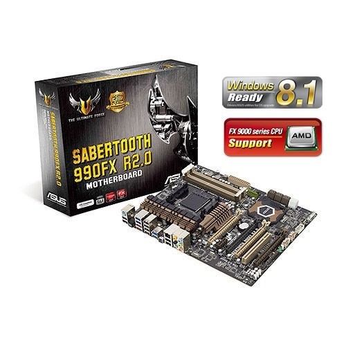 ASUS SABERTOOTH 990FX R2.0 SOCKET AM3+ ATX SB950 DDR3-1866 RAID USB3.0 SATA3 CROSSFIREX SLI