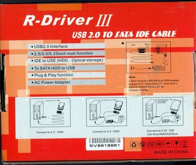 2.5 & 3.5 IDE/SATA to USB Adapter