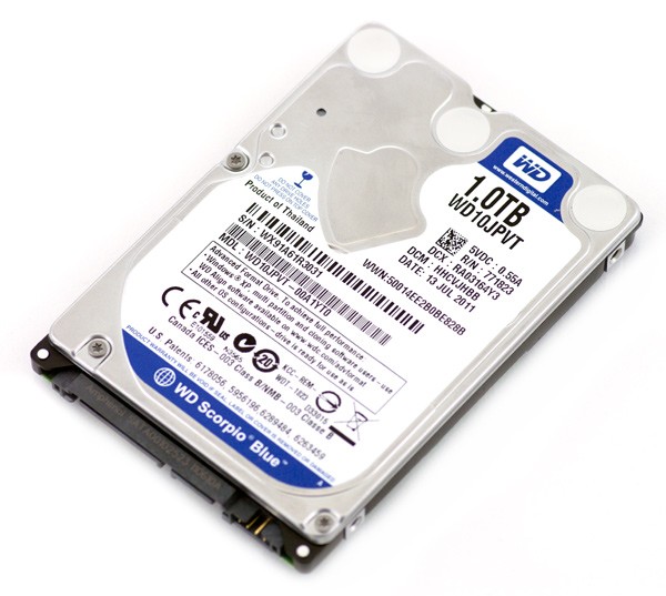 Western Digital 1TB 2.5" Scorpio Blue 8M SATA HDD 5400rpm