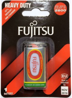 Fujitsu Heavy Duty 9V 1Pack Battery