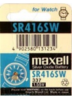 MAXELL 337 (SR416SW) 1.55V MICRO SILVER OXIDE BATTERY