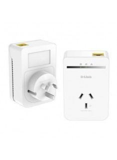 D-Link DHP-P309AV Starter Twin pack 2x 500Mbps Powerline Mini Network Adapters , with AC Pass-through