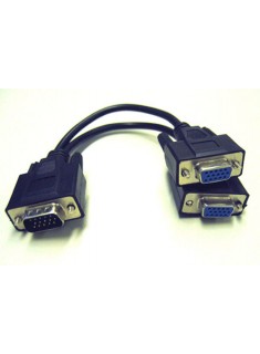 VGA HD15 Cable Male to 2 x HD15 Female Slitter