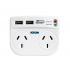 Krom Double Surge Adaptor with 2 USB Charging Ports